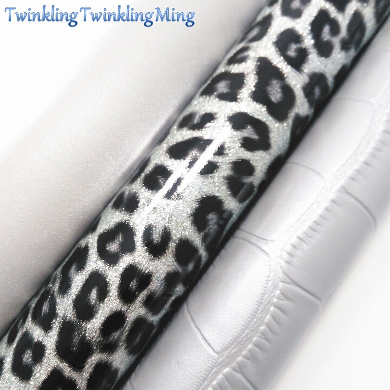 Gemengde Kleuren Leopard Glitter Fabirc, Faux Leer Stof, synthetisch Leer Stof Lakens Voor Boog A4 8 "x11" Twinkling Ming XM382