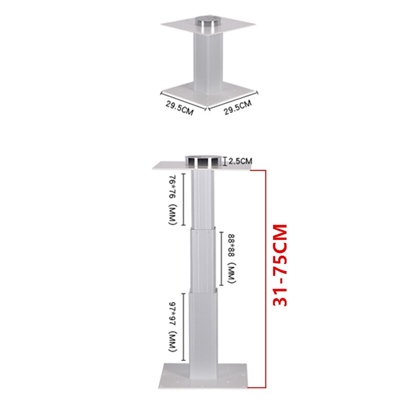 JayCreer Liftable Scalable RV Table Desk Lifter Leg Attachments Mount For Boat,Marine ,RV,Home ...