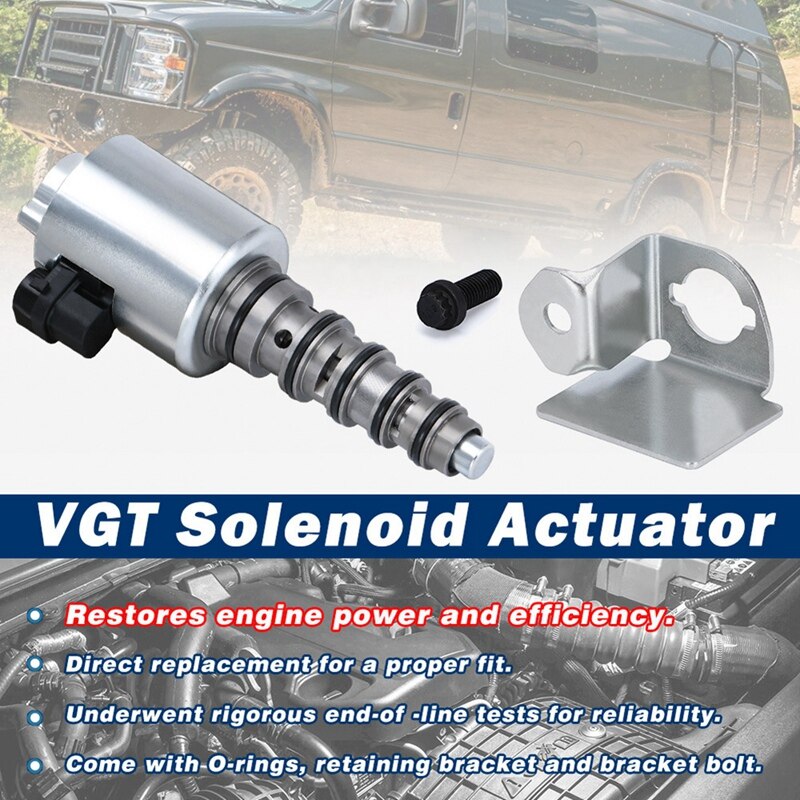 Válvula do atuador do solenóide do controlador vgt wastegate turbo para ford chevrolet gmc 6.0l 6.6l 7.8l powerstroke 3c3z6f089aa: Default Title