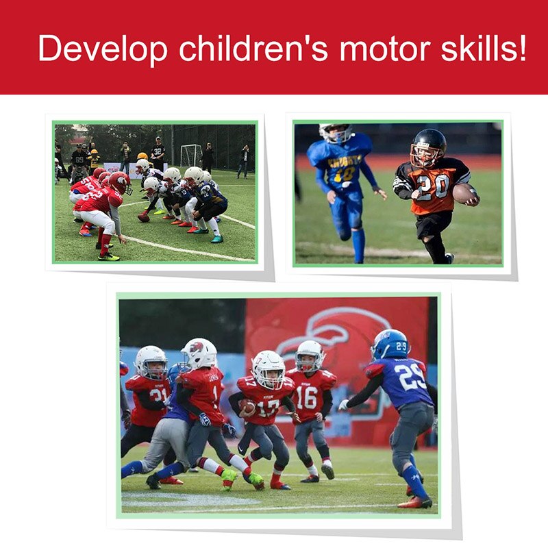 2 st/set rugby barn utomhus sport amerikansk fotboll söt elev träning boll barn vuxna födelsedag jul (pump, slumpmässigt)