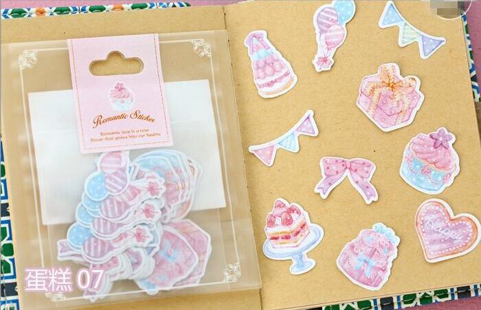 Special Price! 65-70 Pieces / More Romantic Mini Paper Sticker Bag Diy Diary Planner Decorative Map Scrapbook Kawaii Stationery: green