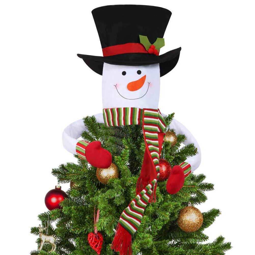 Kerstmissneeuwman Hugger Boom Topper Voor Jaar Kerstversiering Partij Ornamenten Kerst Decoraties Voor Huis: 2
