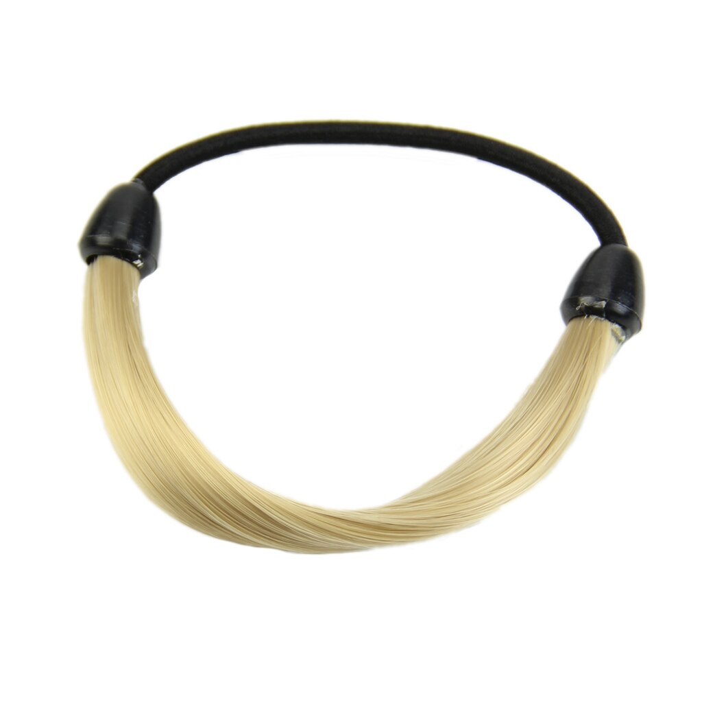 Coreano moda Peruca de Cabelo Rabo de Cavalo Titulares Cabelo Tranças Torção Rubber Band Headband: Dourado
