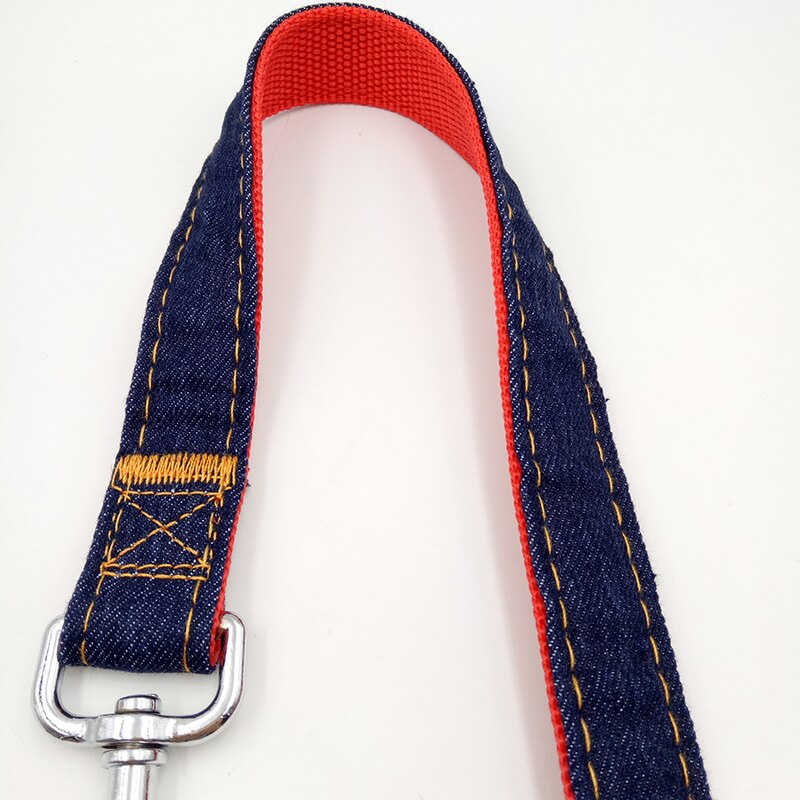 Denim Hond Vest Harness Leash Jeans Leash Harnassen Lood Cowboy Trekkabel Sterke Leash Halsband Teddy Pet Training Supplies