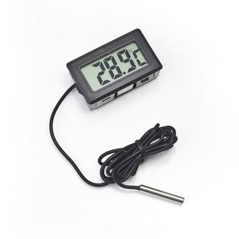 Aquarium Digital LCD Screen Thermometer Sensor Water Controller Smart Temperature Fish Tank Terrarium Alarm Pet Tool Aquatic: Style 5 Black