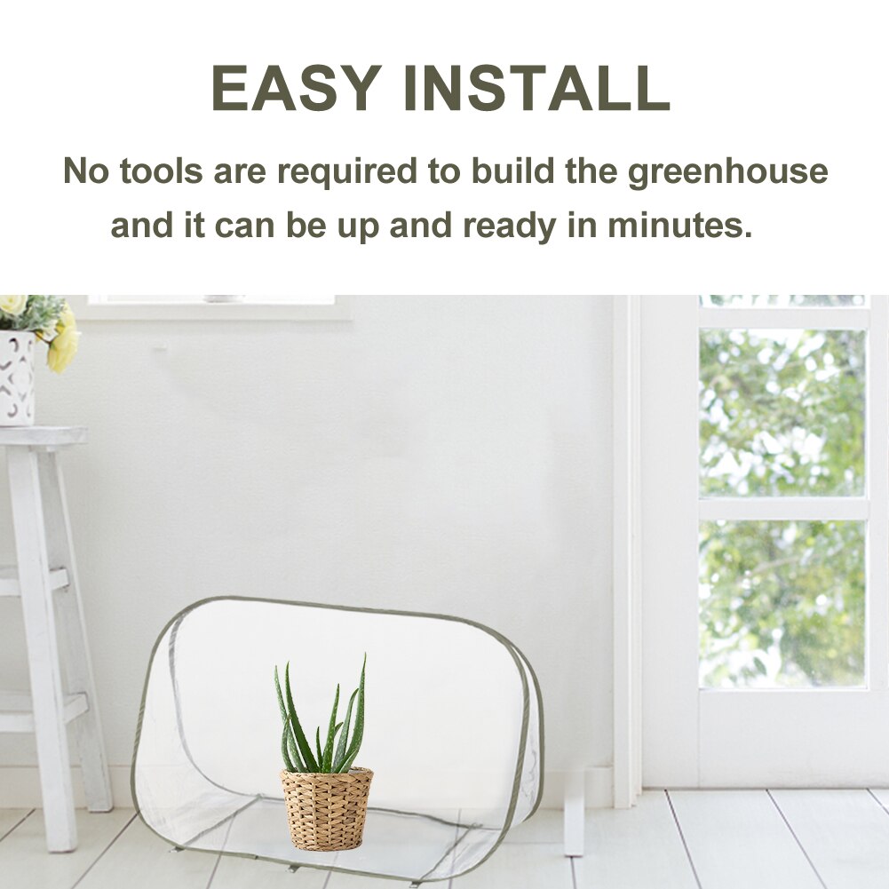Potager fleur abri Mini serre pliable Portable accessoires isolé facile installer couverture triangulaire maison chaude