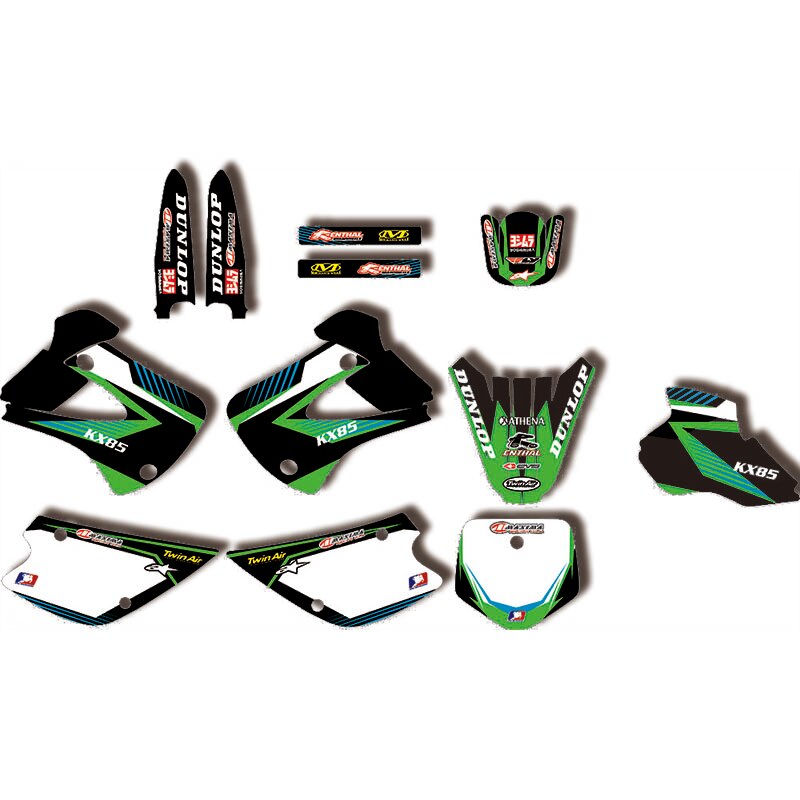 Motorcycle TEAM GRAPHICS & BACKGROUNDS DECALS For KTM SX85: Lemon Yellow