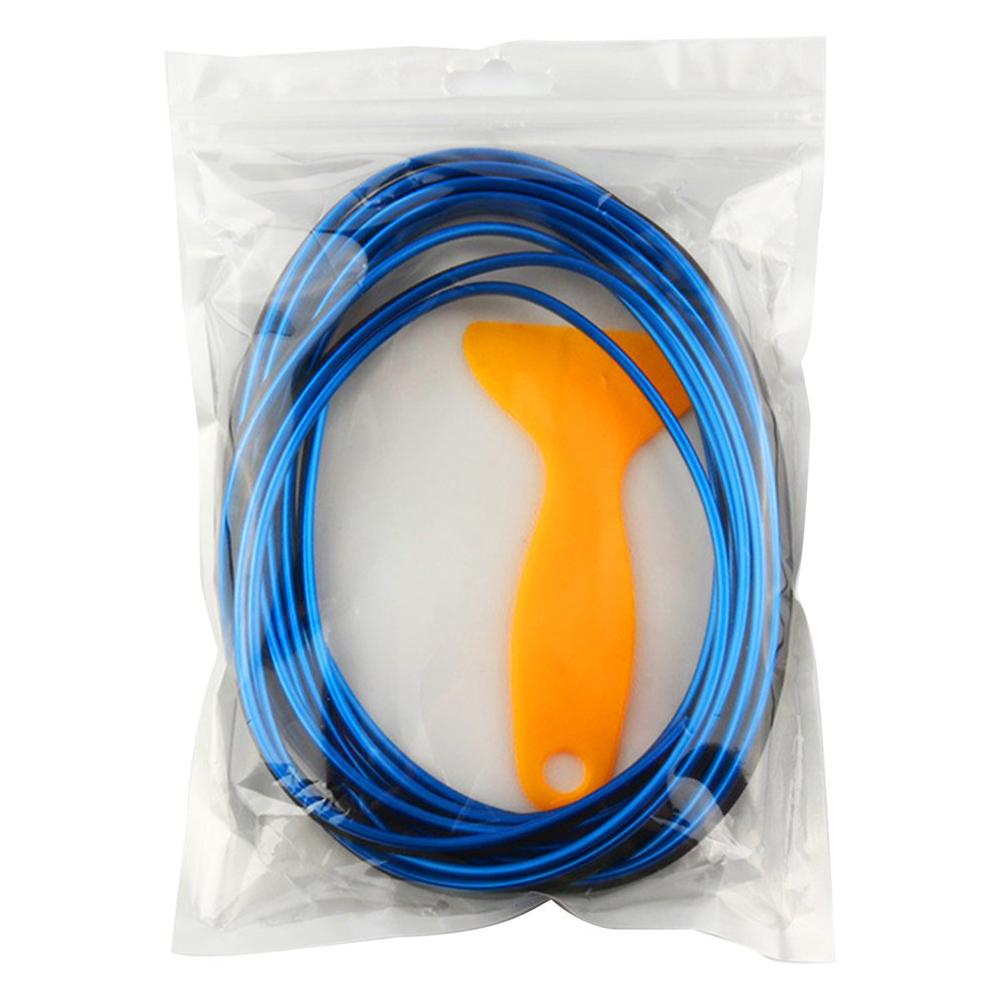 5 Meter Auto Interieur Verlichting Auto Led Strip Guirlande El Wire Rope Tube Line Flexibele Neon Licht Auto Decoratieve Verlichting: Blauw