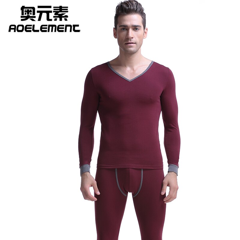 Heren thermisch ondergoed set foundation dunne sectie strak katoen lage kraag grote v-kraag overhemd lange onderbroek heren thermisch heren onderbroek