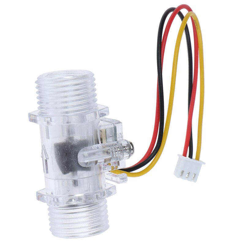 1Pc Water Flow Sensor Switch G1/2" Hall Effect Meter Control DC 5-15V