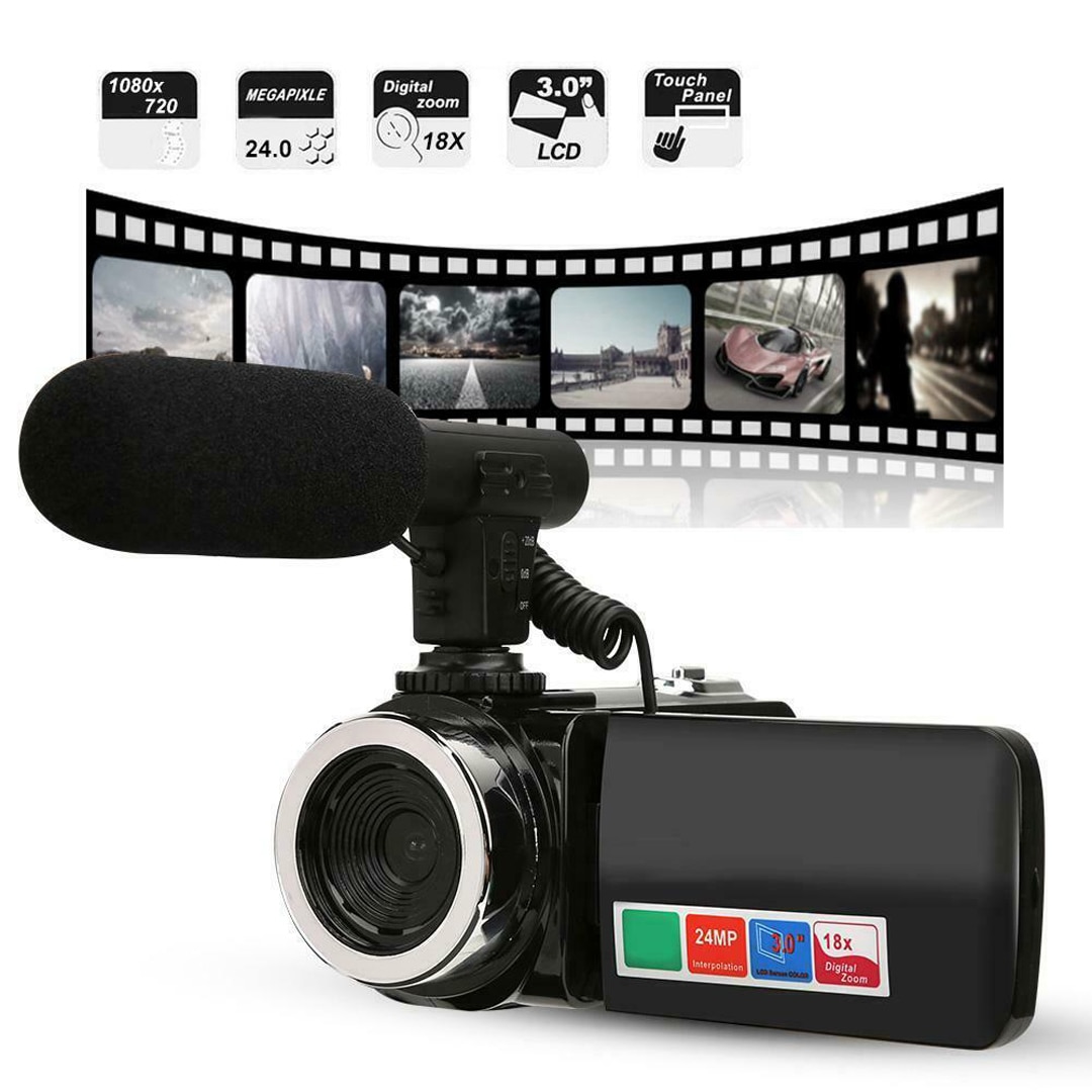 3 Inch18X Professionele 4K Hd Camera Camcorder Ir Video Digitale Zoom Vlogging Camera Digitale Camera Video Camcorder Microfoon