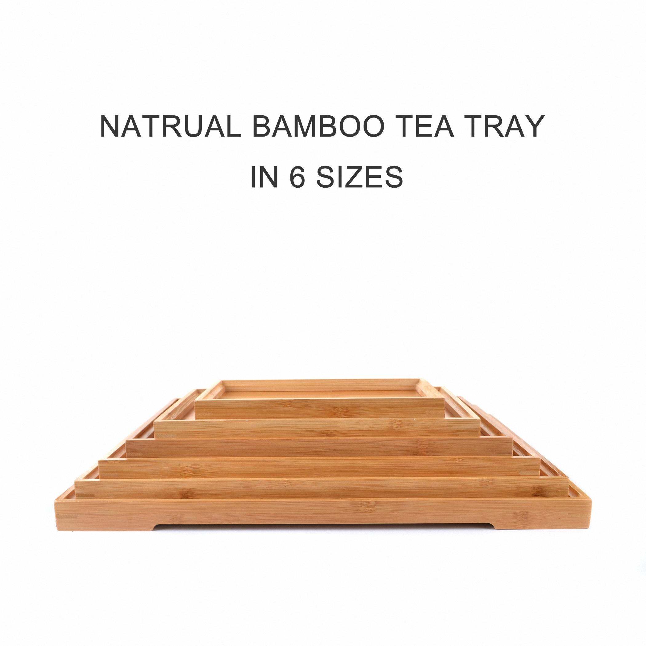 Kinds Natural Bamboo Flat Tea Tray Rectangular Fruit Tray Hotel Home Furnishing Gongfu Kung fu Tea Tray Serving Table