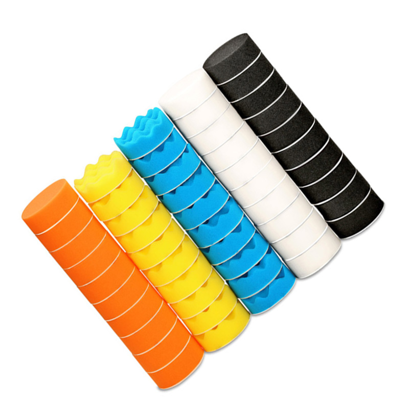 Guantes para encerar con detalles, herramientas automotrices, almohadillas de espuma para pulir, esponja ondulada, accesorios de 50 uds,