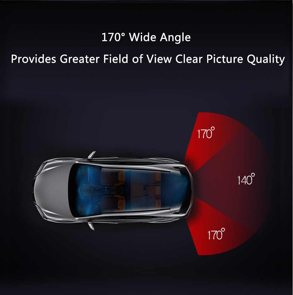 Dasaita Universal Car Rear View Camera with Fisheye HD lens Backup Camera vehicle Parking Assistance Camera 170 Wide Angel