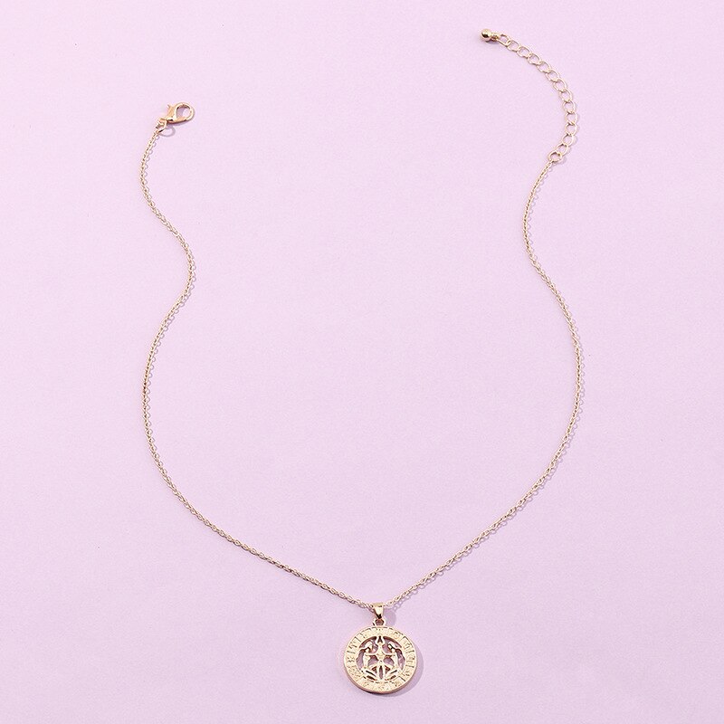 Collar con colgante con las letras del zodiaco para mujer y hombre, colgante con las letras del zodiaco, Virgo Libra, escorpio, Sagitario, capricornio, acuario, de cumpleaños