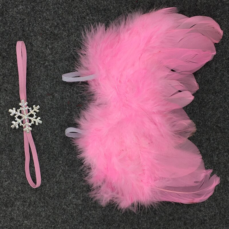 Lovely Baby Photography Props Infant Girls White Angel Feather Wings Wing Set Costume + Headbands Kids Outfit Photo Prop: 11