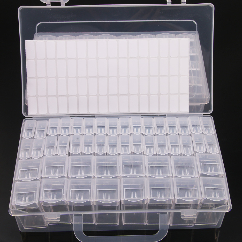 5D DIY Diamant Malerei Werkzeuge Zubehör Lagerung Box Container Diamant Stickerei Zubehör Bohrer Box Mosaik Container Fall: Licht Gelb