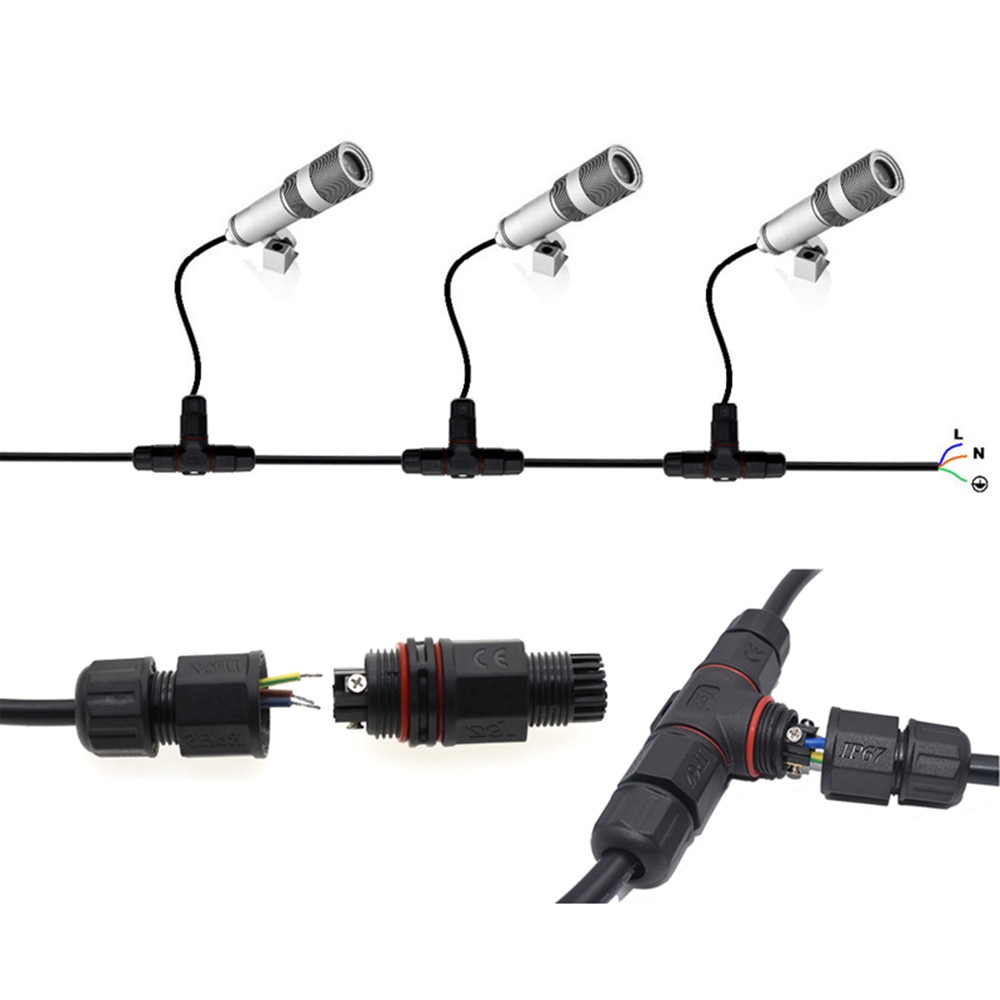 IP67 Waterdichte Kabel Connector Elektrische Terminal Draad Adapter Connector Schroef 2pin 3pin Voor 4/6/7.5/8 /10 Mm Draad Connectoren