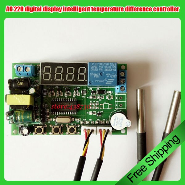 Ac 220 Digitale Display Intelligente Temperatuur Verschil Controller/Hoge Precisie Temperatuur Sensor/Temperatuur Zender