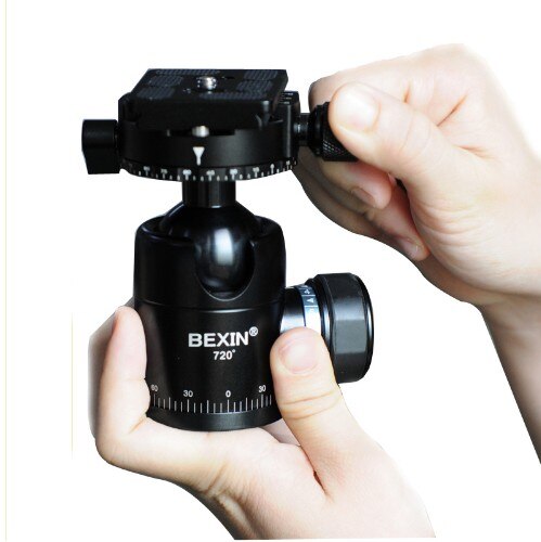 720 Gradi In Lega di Alluminio Professionale Video treppiedi della Macchina Fotografica Panoramica manbily testa a sfera con Arca-swiss piastra a sgancio rapido