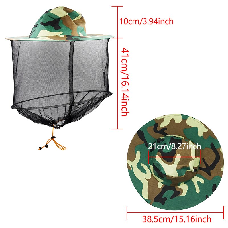 BeeKeeping Protective Bee Hat Anti Bee Two-Layer Head Top Camouflage Hat-Veil Combo Bee Hat Bug Mesh Mask Beekeeping: light yellow