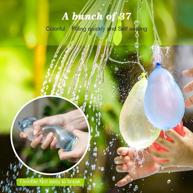 220pcs Water Balloons Magic Water Bombs Launcher Outdoor Swimming Pool Ball Toys Beach Ball Party Bombs Instant Rubber Balloons