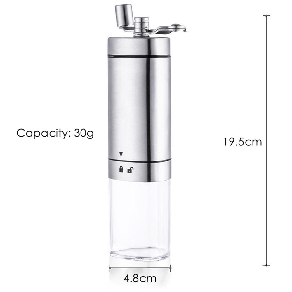 Handleiding Koffiemolen Wasbaar Keramische Core Rvs Handgemaakte Mini Draagbare Koffieboon Braam Slijpmachines Molen Keuken Tool: T