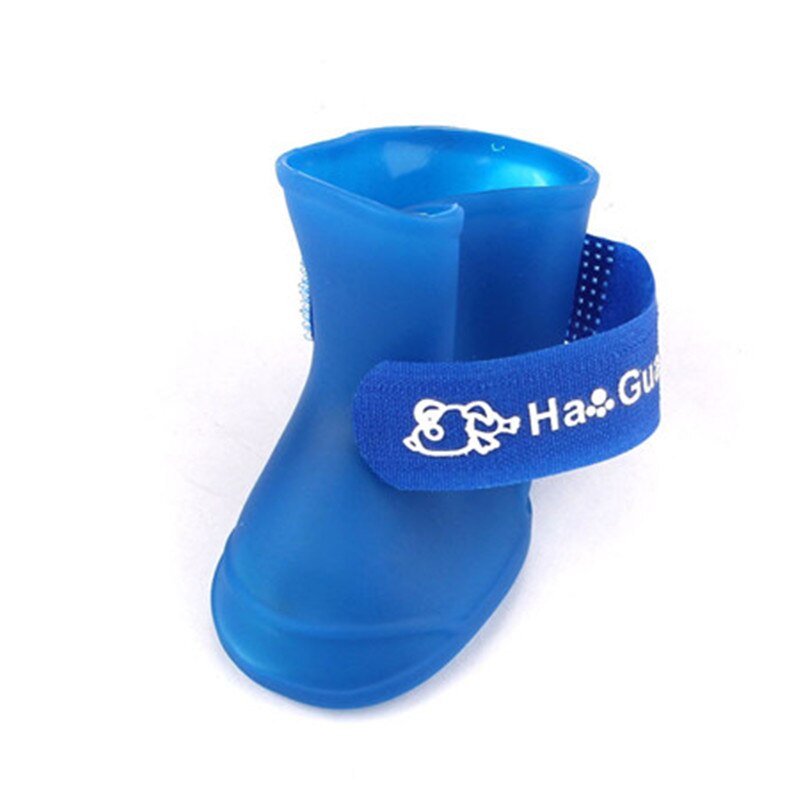 wasserdicht hund schuhe weichen silikon gummi welpen stiefel Süssigkeit farbe regnerischen Schild booties schutz zubehör auf