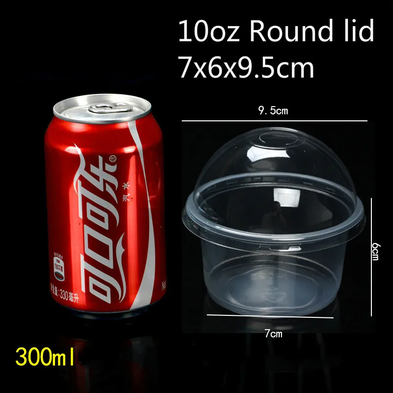 Vasos desechables de plástico para pudín, recipientes pequeños de plástico con tapa, para postre, boda, de cumpleaños, 1/2/3/4/5/6/8/10oz, 100 piezas: Plata
