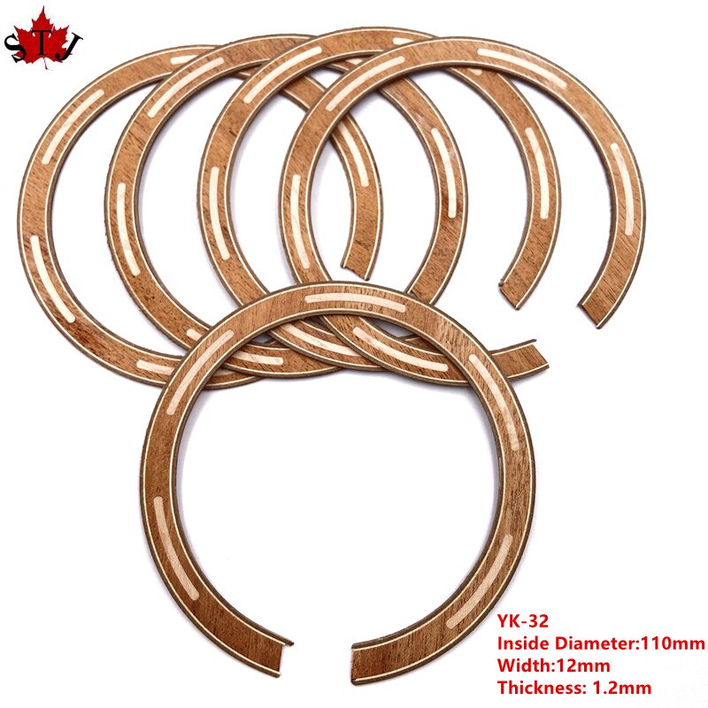 Rosette pour guitare acoustique classique, 2 pièces, cercle en bois de rose, trou de son, incrustation de décalcomanie, pièces de guitare acoustique: style 18