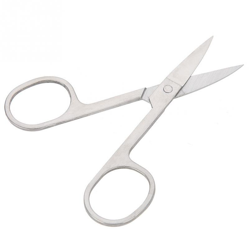 Cortador de pestañas de acero inoxidable, tijeras profesionales para cejas, Barba, tijeras para pestañas, herramienta de maquillaje de belleza 3