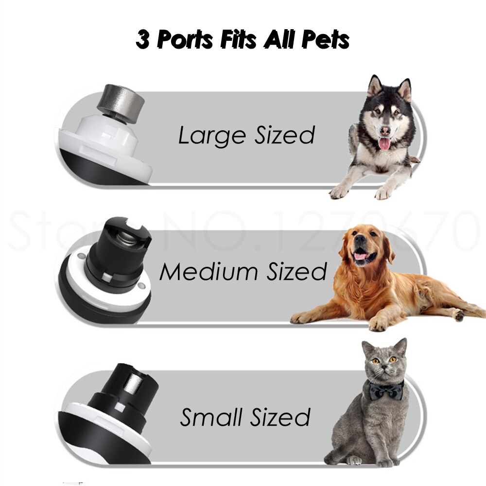 Cortaúñas para perros, cortador eléctrico para perros pequeños y grandes, amoladora de uñas con luz LED, recortador de aseo silencioso para uñas