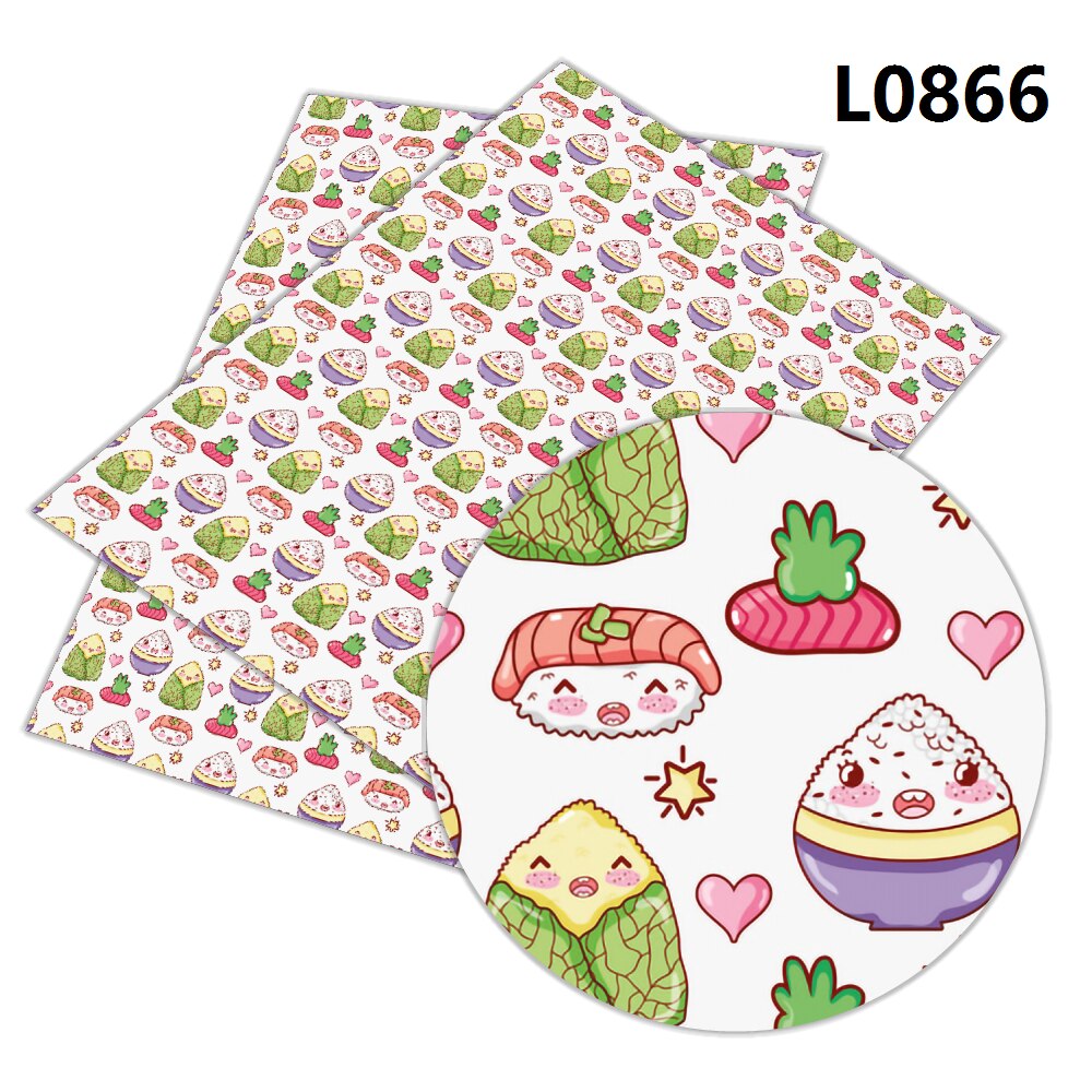 30 cm x 136 cm dessertmønster trykt hårsløyfe i kunstskinn gjør-det-selv dekorasjonshåndverk  l081 l082 l086 l087 l099 l100: L0866