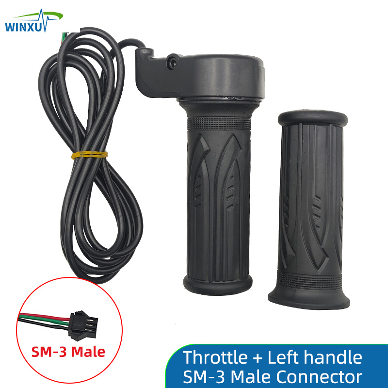 Acelerador de giro de bicicleta eléctrica, Sensor Hall, manija de giro, acelerador de 1,5 m para Scooter Eléctrico, bicicleta eléctrica, motocicleta, triciclo: Verde militar