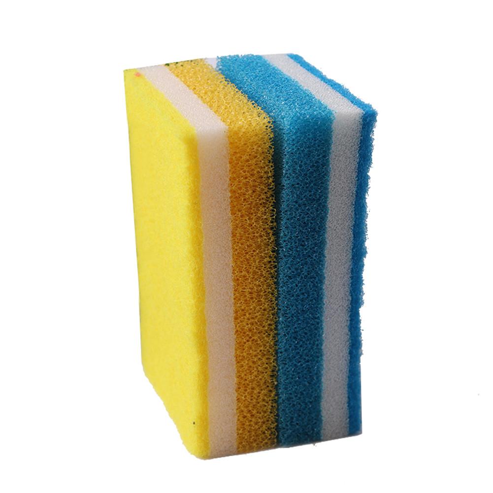 10PCS Three-layer Dishwashing Sponge Non-stick Pot No Trace Kitchen Cleaning Magic Rub Sponge Home Sponge Block