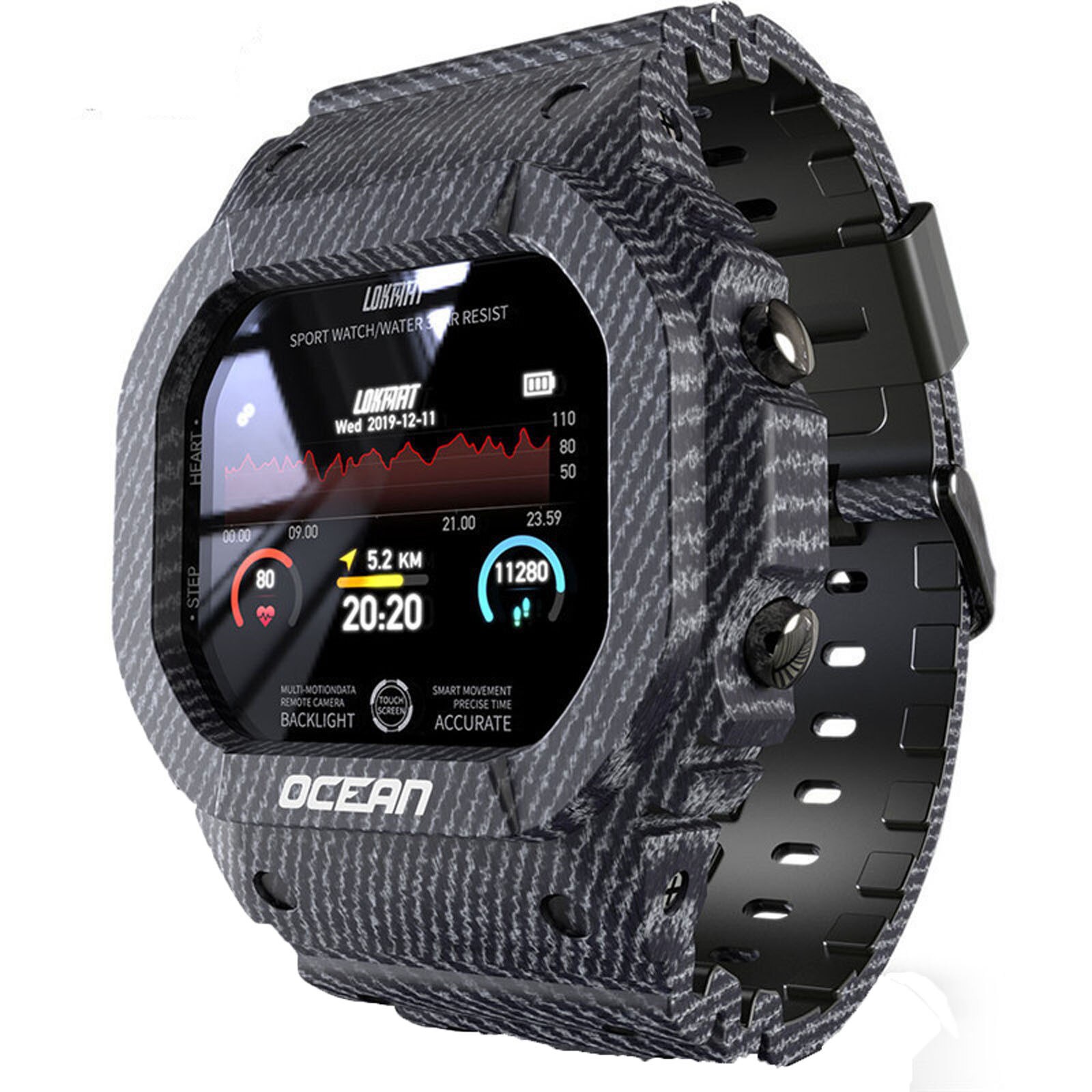 Slimme Horloge Ondersteuning Tf-kaart Sim Sport Bluetooth Horloge Waterdicht En Magnetische Sport Horloge Voor Android Mobiele Telefoon: Black