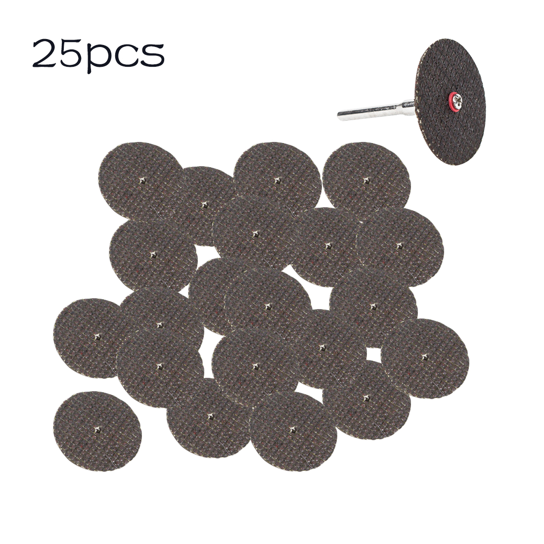 25pcs/set Metal Cutting Disc for Dremel Grinder Rotary Tool Circular Saw Blade Wheel Cutting Sanding with 1pc Mandrel