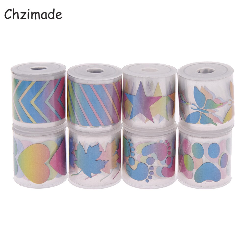 Chzimade 8 sztuk/partia kolorowe serca naklejki odblaskowe taśmój przenikania ciepła winylu film na ubrania DIY żelazko na akcesoria robić szycia: mieszany kolor 