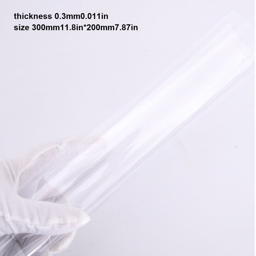 Diy-pvc-folie, transparent, farbig, größe 300*200mm , dicke 0.3mm, 3 stück/packung