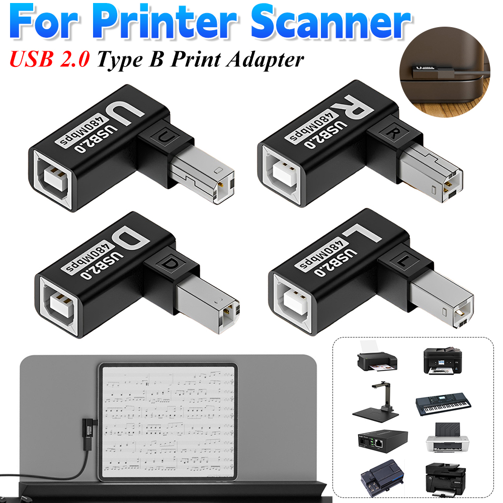 USB 2,0 Typ B Druck adapter Buchse Stecker zu Buchse Konverter 90 Grad USB B Drucker adapter Erweiterungs adapter für Druckers canner