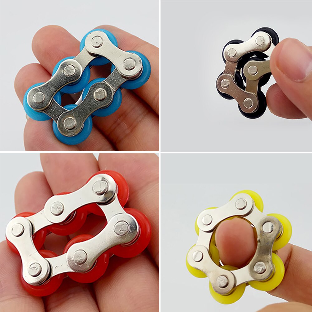 6 Knots Bicycle Chain Buckle Fidget Toys Stress Anxiety Relief Toys for Kid Adult Antistress Toys Decompression Toys