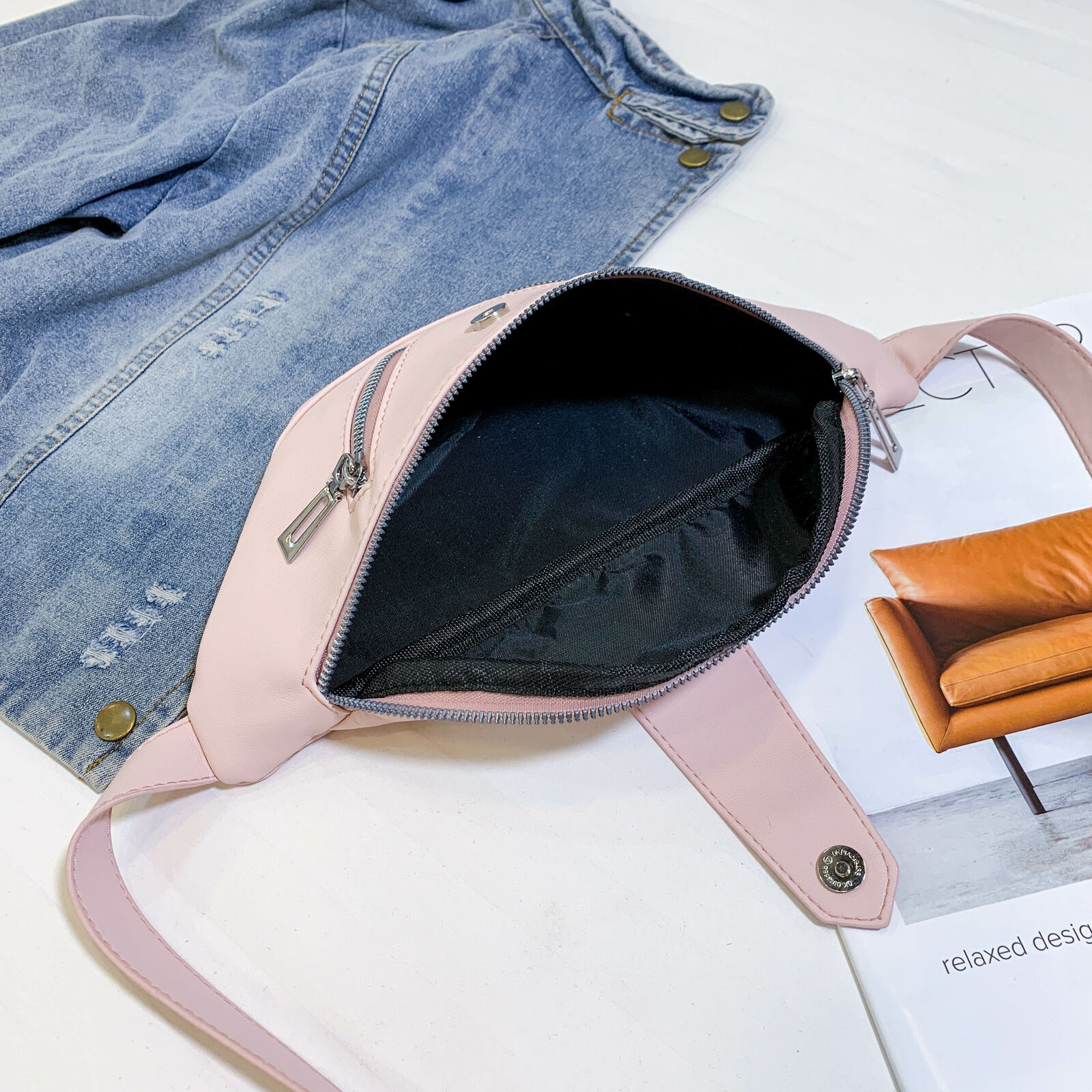 Women Men Waist Bag Fanny Pack Shoulder Chest Bum Purse Travel Zipper Tote Multifunction Sport Waist Pack