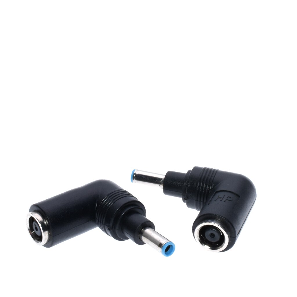 7.4*5.0mm to 4.5*3.0mm dc strømoplader konverter adapter vinkelstik til hp dell blue tip