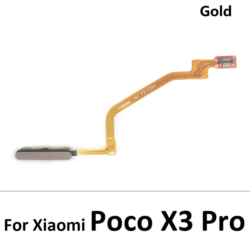 Originale per Xiaomi Poco X3 NFC X3 pro GT Mi 11T pro pulsante casa impronta digitale tocco ID sensore flettere cavo nastro parti di ricambio: Poco X3 Pro oro