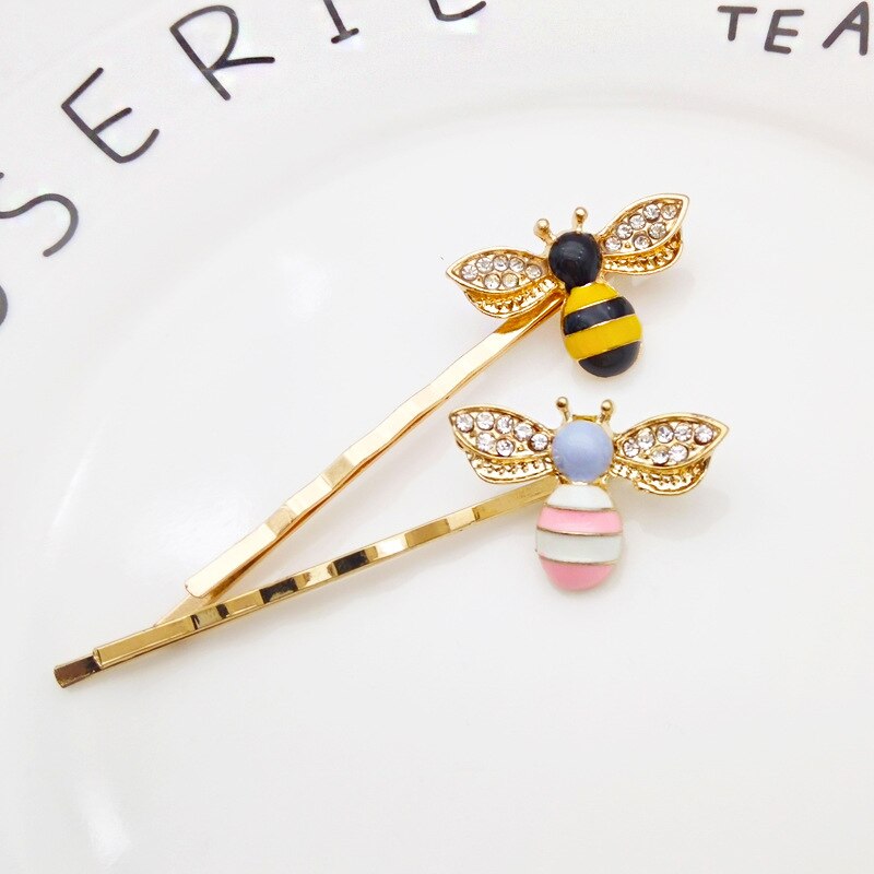 1pcs Little Bee Hair Pins Kid Girl Butterfly Clips Woman Girl's Styling Tools Section Claw Clamps Pro Accessories Baby