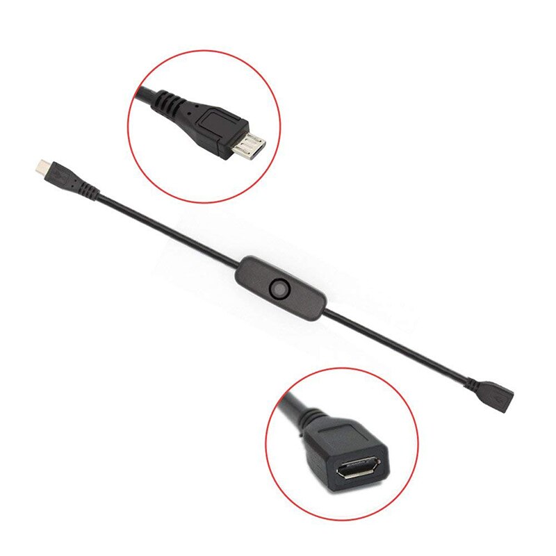 For Raspberry PI Power USB Cable With ON/OFF Switch Power Control Toggle for Pi 3 Model B+/ B/2/Zero/w