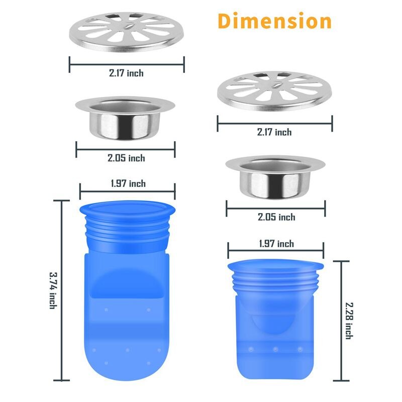 Drain Backflow Preventer 4 Pack, One Way Valve For Pipes Tubes In Toilet Bathroom Floor Drain Seal Resist Smell And Bugs, 1.97 i