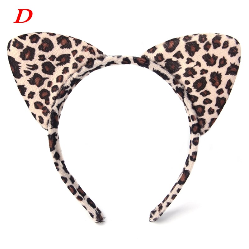 Kvinder plys tiger leopard kat øre pandebånd hårbånd cosplay fest fancy  e06f: D