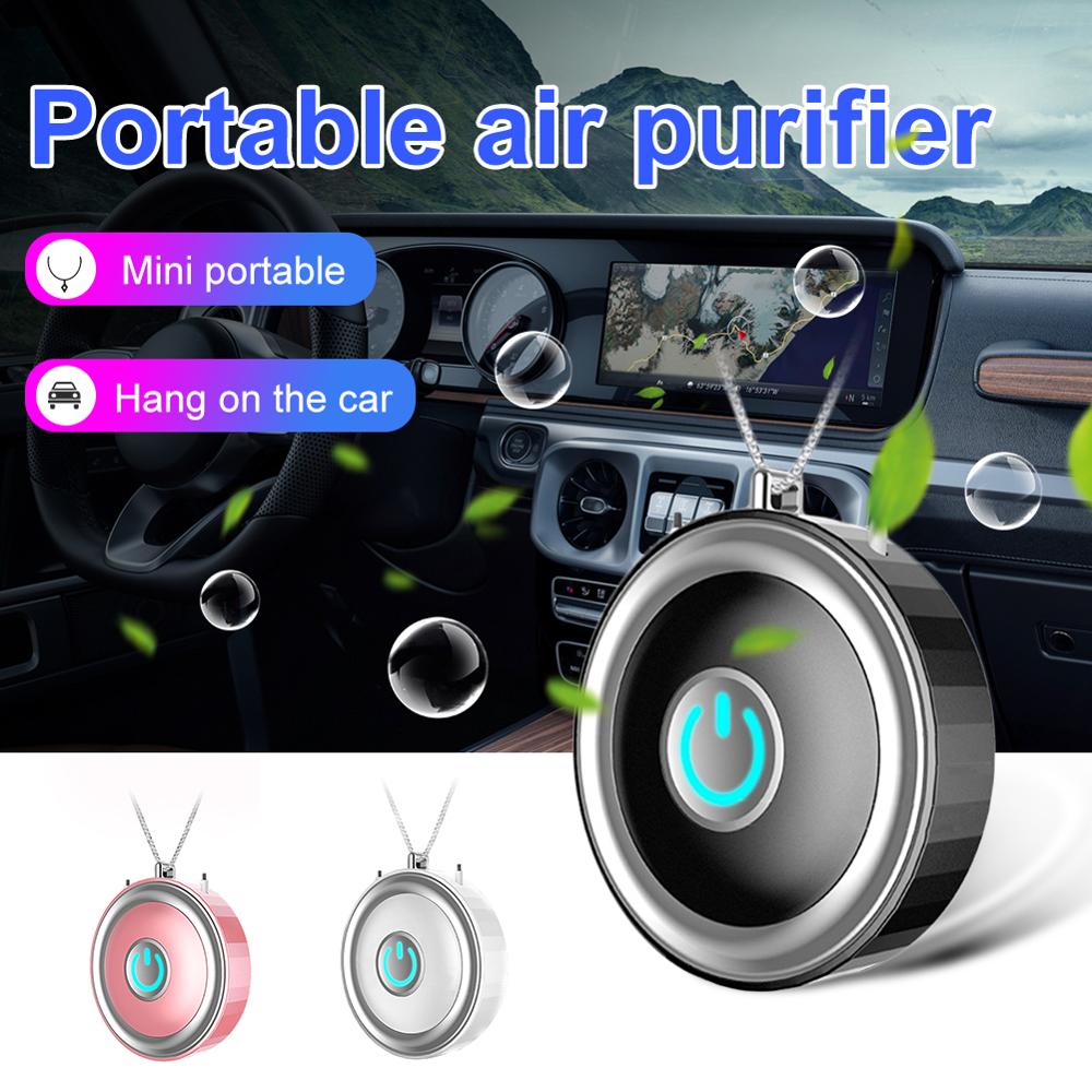 Usb Portable Wearable Air Purifier,personal Mini Air Necklace Negative Ion Air Freshener- No Radiation Low Noise For Adults Kids