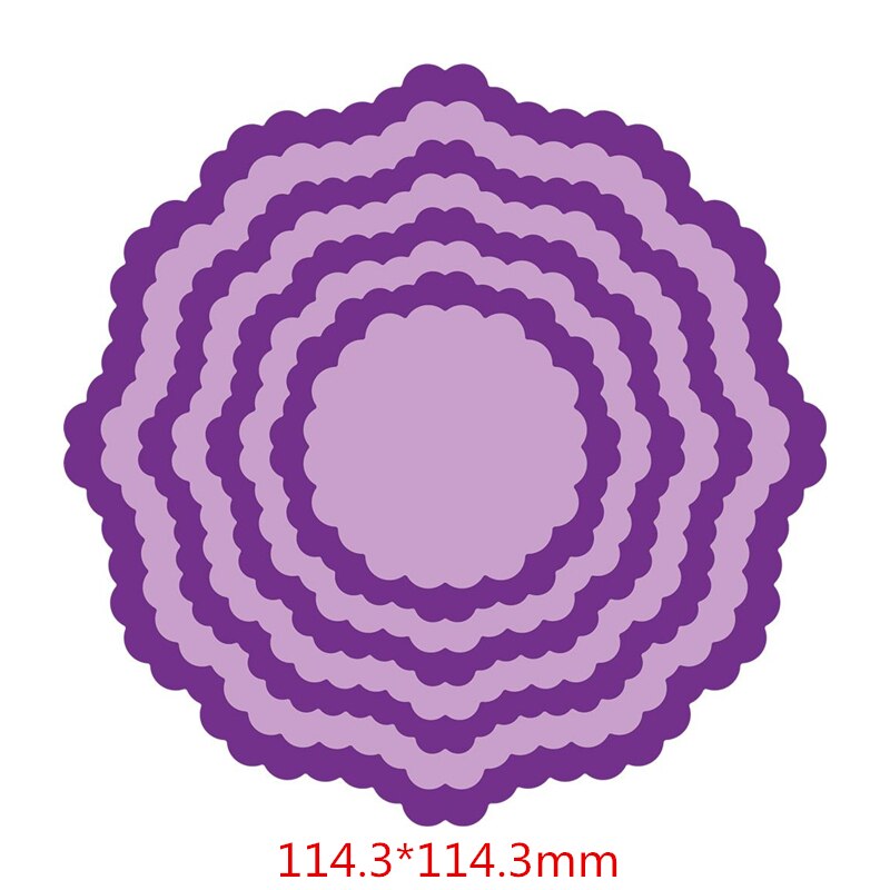 Nestet hjerte sirkel oval firkantet ramme sett metall skjærematriser til scrapbooking gjør-det-selv-album papirkort lage dekorasjon: H3716
